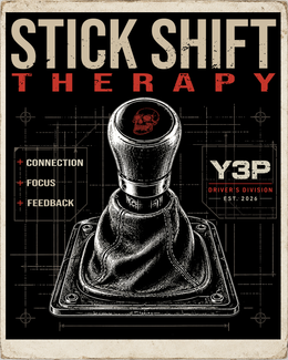 Stick Shift Therapy Shirt | Manual Transmission T-Shirt | Car Culture Apparel | Y3P