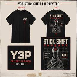 Stick Shift Therapy Shirt | Manual Transmission T-Shirt | Car Culture Apparel | Y3P