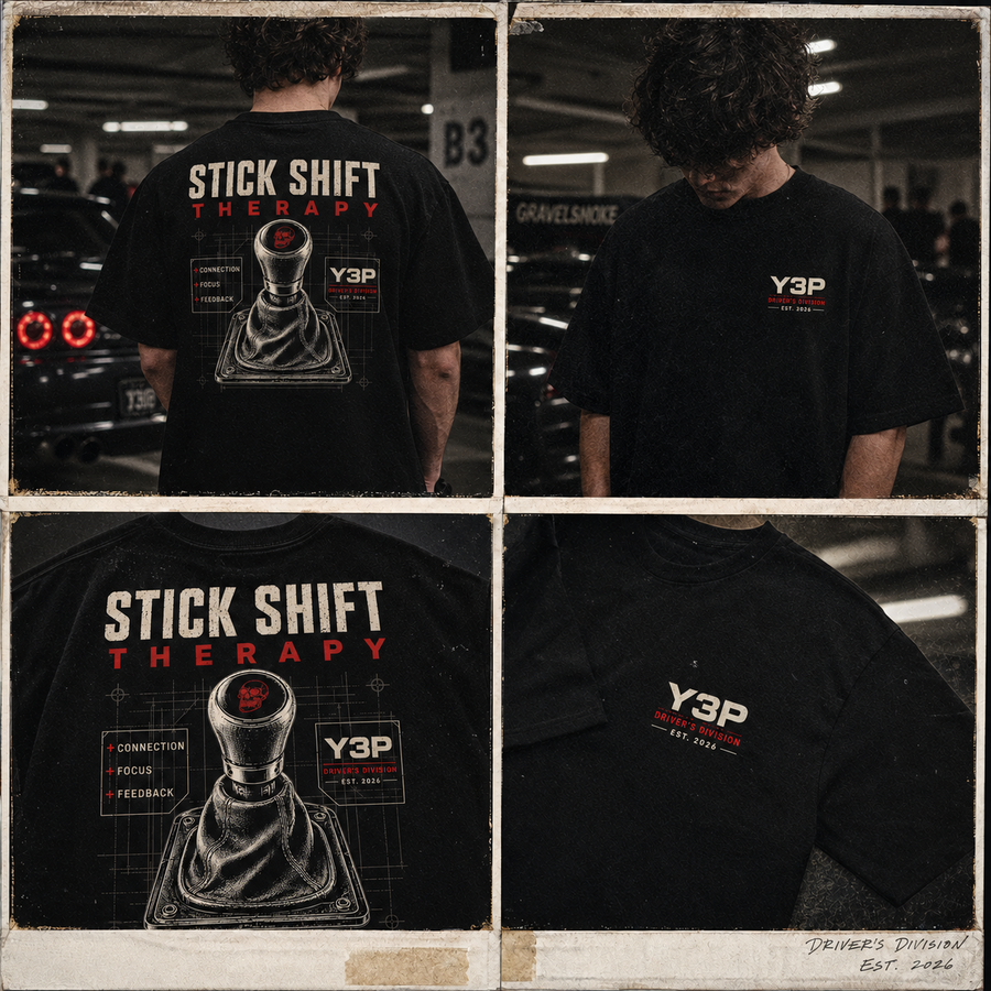 Stick Shift Therapy Shirt | Manual Transmission T-Shirt | Car Culture Apparel | Y3P